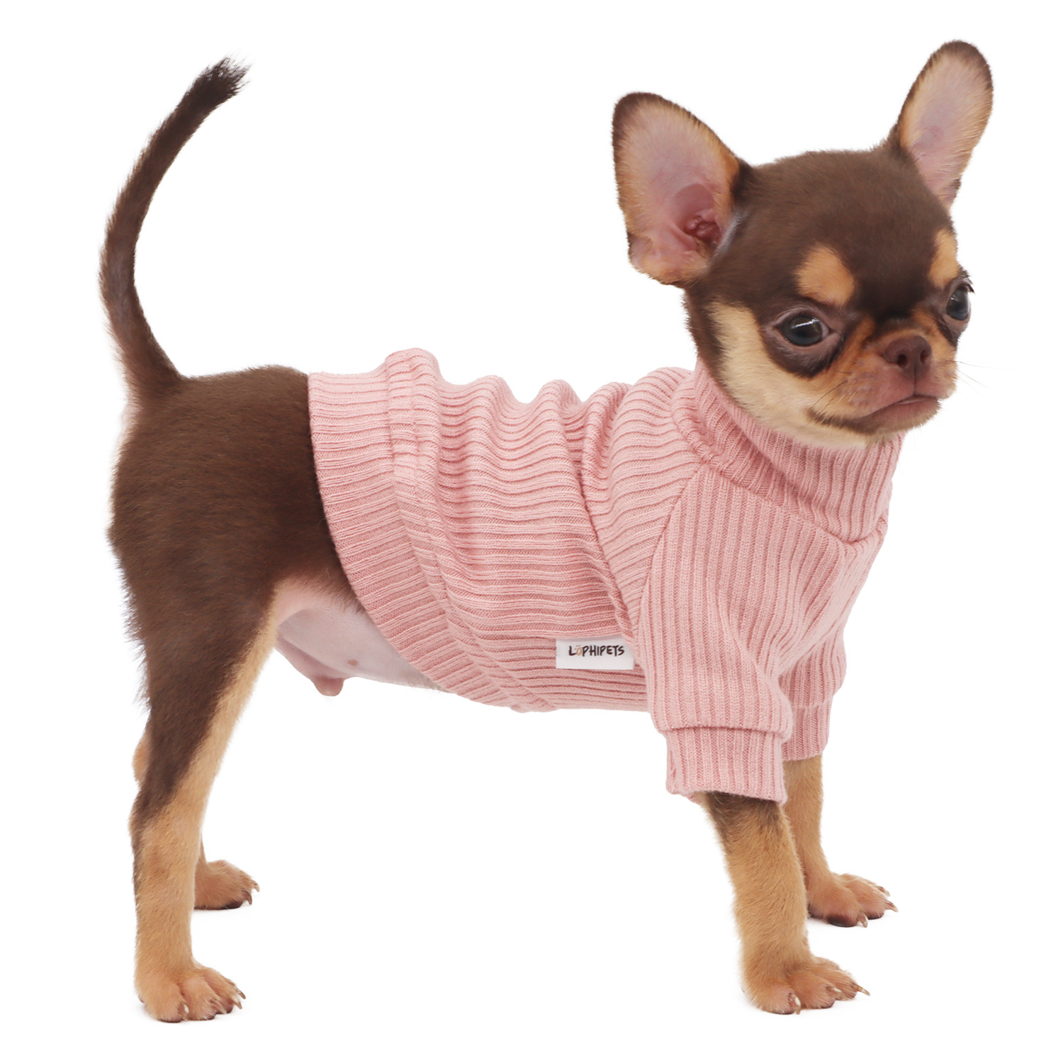 Lophipets new high-neck long-sleeved sweater/pink/XXS