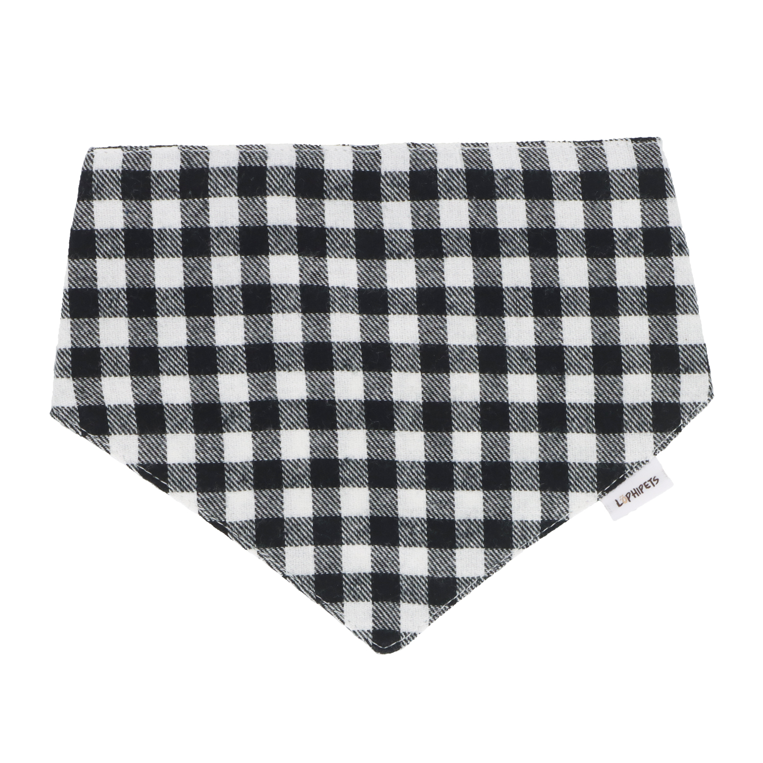 Lophipets new checkered triangular scarf-Black-M