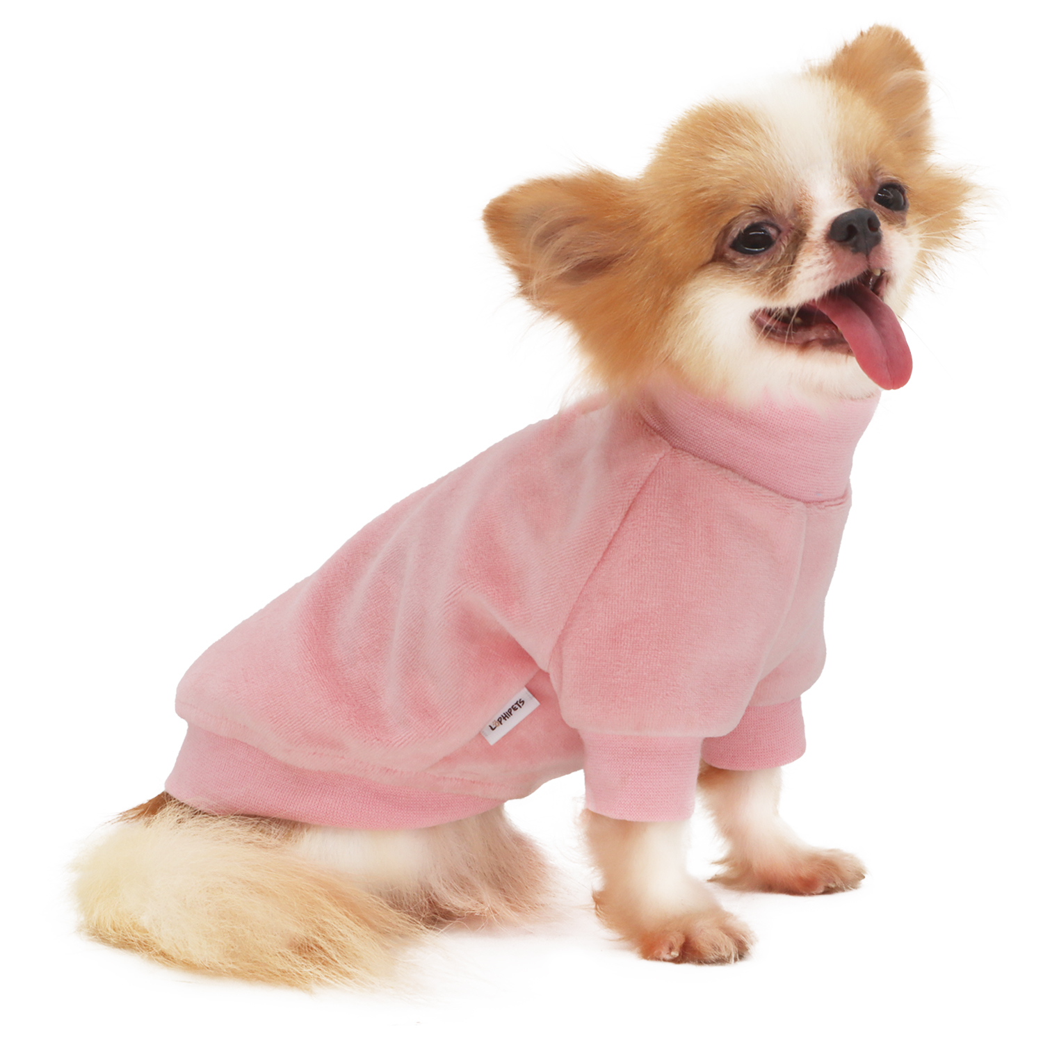 Lophipets new velvet hoodie-Pink-S