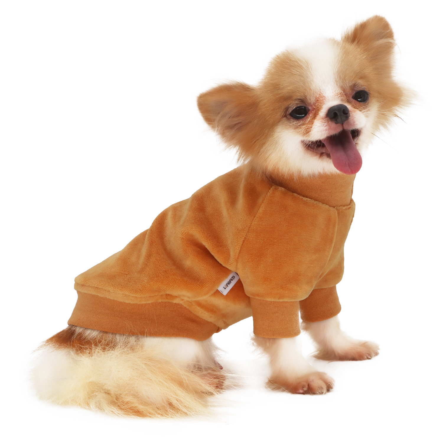 Lophipets new velvet hoodie-Camel-S